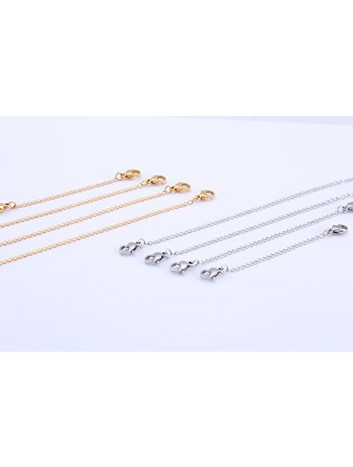 I-MART Stainless Steel Necklace Bracelet Extender Chain Set