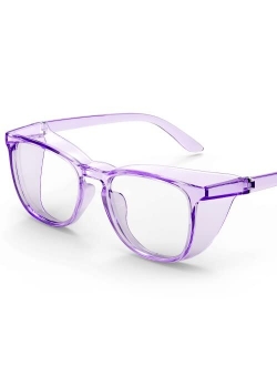 TOREGE Safety Glasses, Fashionable Eye Protection With Clear, Scratch Resistant Lenses, Great Safety Goggles For Men & Women