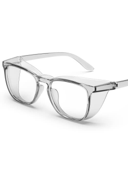 TOREGE Safety Glasses, Fashionable Eye Protection With Clear, Scratch Resistant Lenses, Great Safety Goggles For Men & Women