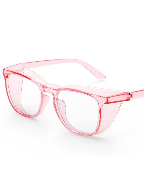 TOREGE Safety Glasses, Fashionable Eye Protection With Clear, Scratch Resistant Lenses, Great Safety Goggles For Men & Women