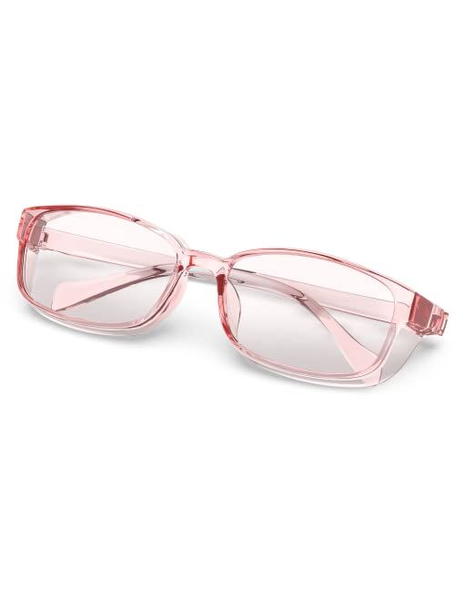 TOREGE Kids Safety Glasses,Kids Safety Goggles with HD Anti Blue Light and Anti fog Lenses,Lightweight and Comfortable,Great Eye Protection For Boys & Girls. (Pink)