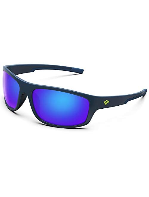 TOREGE Sports Polarized Sunglasses for Men Women Durable Frame Cycling Running Driving Fishing Trekking Glasses TR19