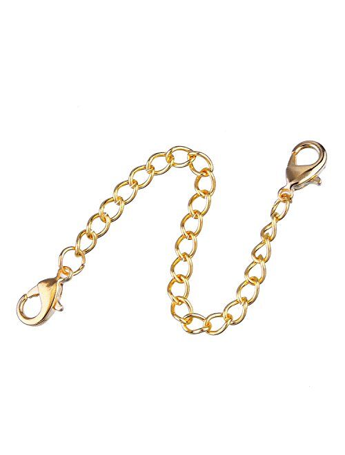 5 Pieces Necklace Extenders eBoot Chain Extenders Set for Necklace Bracelet DIY Jewelry Making