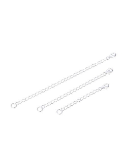 Adabele Sterling Silver Chain Clasp Extender Hypoallergenic Nickel Free for Healing Crystal Gemstone Pearl Glass Wood Women Men Jewelry Making