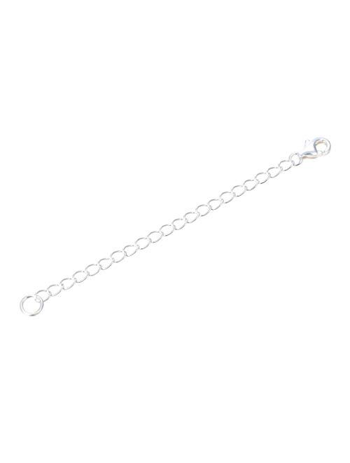 Adabele Sterling Silver Chain Clasp Extender Hypoallergenic Nickel Free for Healing Crystal Gemstone Pearl Glass Wood Women Men Jewelry Making