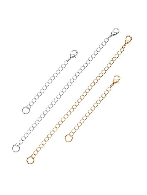 Adabele Sterling Silver Chain Clasp Extender Hypoallergenic Nickel Free for Healing Crystal Gemstone Pearl Glass Wood Women Men Jewelry Making