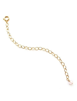 BENIQUE Necklace Bracelet Extenders for Women - 14K Gold Filled or Rose Gold Filled, Dainty Fine Chain, Fully Adjustable Durable Removable, Made in USA