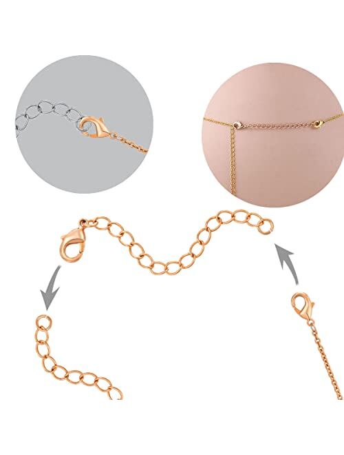 MEEDOZ Necklace Bracelet Extenders for Women Men, 3pcs Lobster Clasp Extension Chain Set for Bracelet Necklace Anklet and DIY Jewelry Making