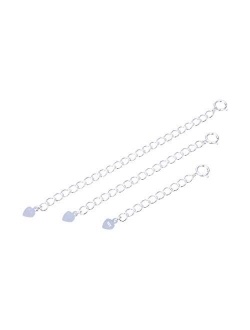 Adabele Sterling Silver Chain Clasp Extender Hypoallergenic Nickel Free for Healing Crystal Gemstone Pearl Glass Wood Women Men Jewelry Making