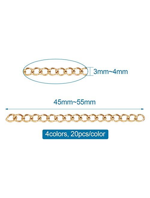 Craftdady Metal Cross Link Chain Extension Tails