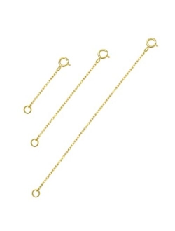 JOYKISS Necklace Extenders Gold Chain Extenders For Necklaces Extender S925 Sterling Silver Bracelet Extender Gold Necklace Extenders For Women Extender 1inch 2inch 3inch