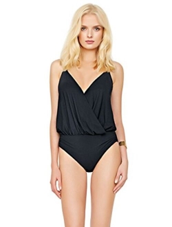 Gottex Women's Standard V-Neck Blouson One Piece Swimsuit