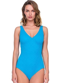 Gottex Women's Textured Surplice One Piece Swimsuit