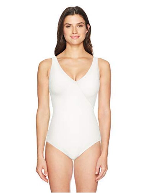 Gottex Swimwear Gottex Women's Textured Surplice One Piece Swimsuit