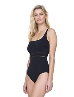 Gottex Women's Square Neck One Piece Swimsuit