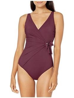 Gottex Women's Gold Standard Surplice One Piece Swimsuit