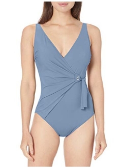 Gottex Women's Gold Standard Surplice One Piece Swimsuit