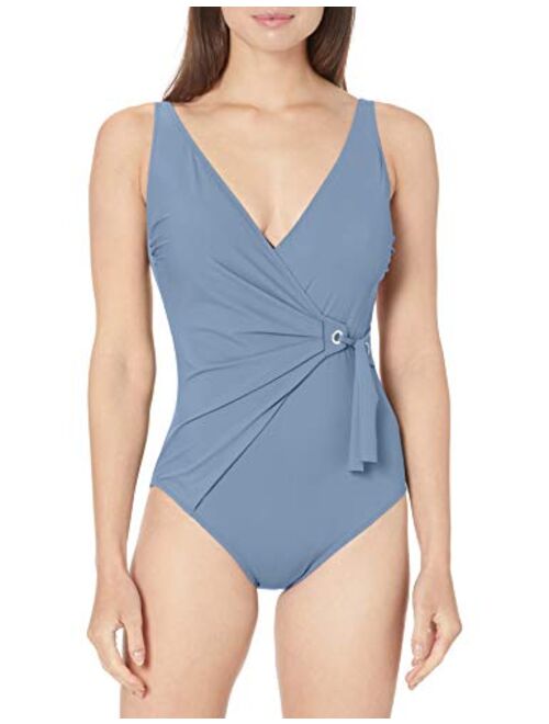 Gottex Swimwear Gottex Women's Gold Standard Surplice One Piece Swimsuit