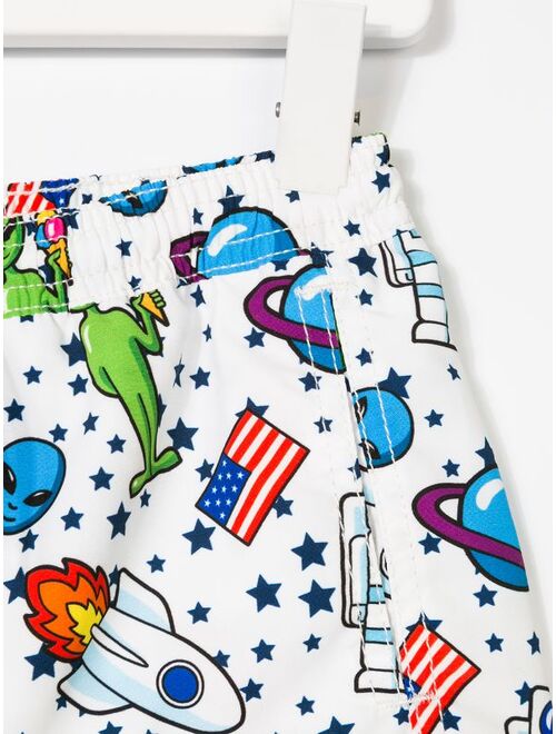 MC2 Saint Barth Kids alien print swim shorts