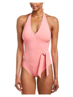 Gottex Women's Wrap Halter V-Neck One Piece Swimsuit