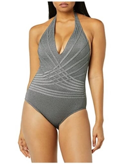 Gottex Women's Standard Divine Halter V Neck One Piece