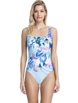 Gottex Women's Square Neck One Piece Swimsuit