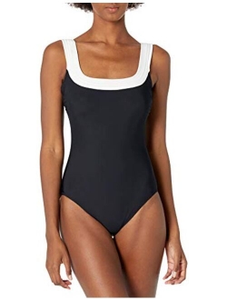 Gottex Women's Square Neck One Piece Swimsuit