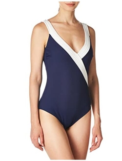 Gottex Women's Piped Surplice One Piece Swimsuit