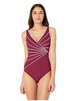 Gottex Women's Piped Surplice One Piece Swimsuit