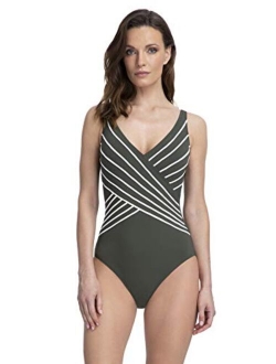 Gottex Women's Piped Surplice One Piece Swimsuit