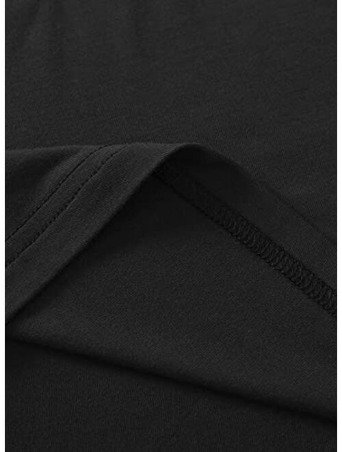 Latuza Men's Bamboo Viscose Crew Neck Short Sleeves Pajama Sleep Shirt