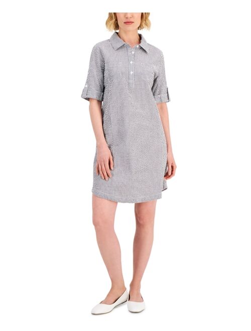 Karen Scott Seersucker Shirtdress, Created for Macy's