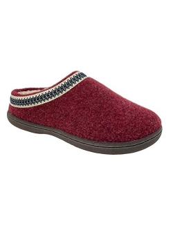 Indoor and Outdoor Slipper Cozy Wool Mule Slip-On Fur Lined Clogs