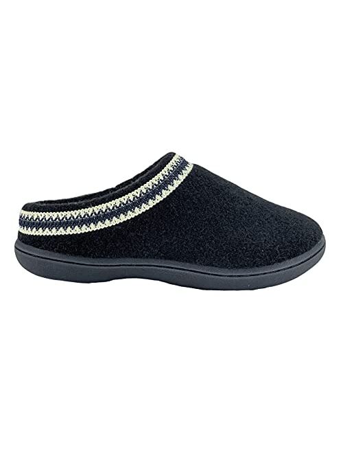 Clarks Indoor and Outdoor Slipper Cozy Wool Mule Slip-On Fur Lined Clogs