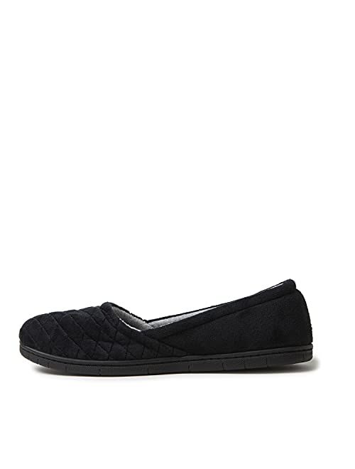 Dearfoams Women's Katie Microfiber Velour Espadrille Slipper