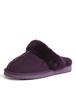 Women's Fireside Sydney Shearling Indoor/Outdoor Water Resistant Scuff Slipper, Wide Widths