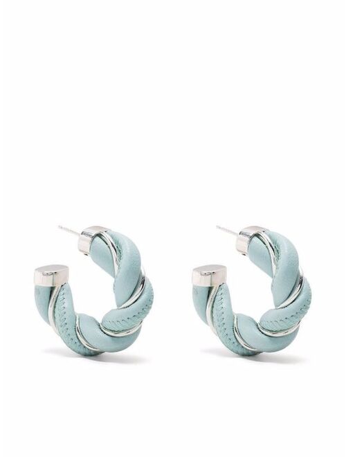 Bottega Veneta twist-detail hoop earrings