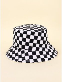 Kids Plaid Pattern Bucket Hat