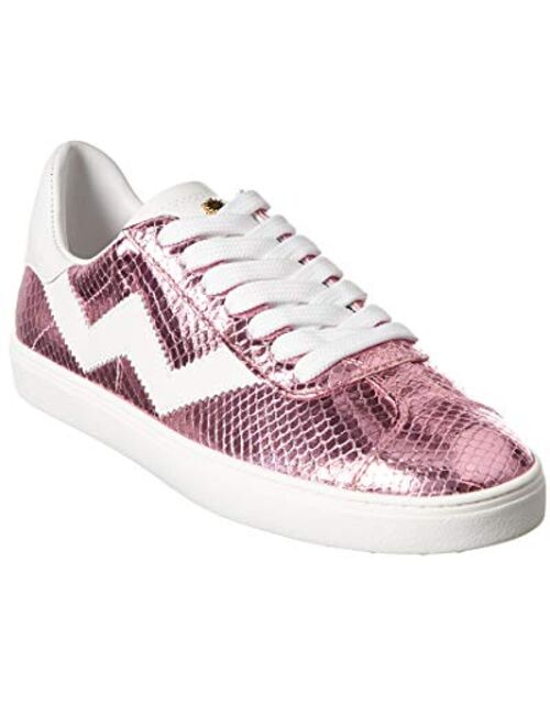 Stuart Weitzman Daryl Snake-Embossed Leather Sneaker