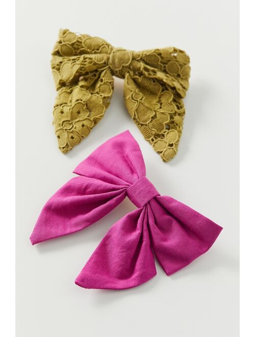 Mini Bow Hair Clip Set