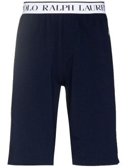 logo-waistband pajama shorts