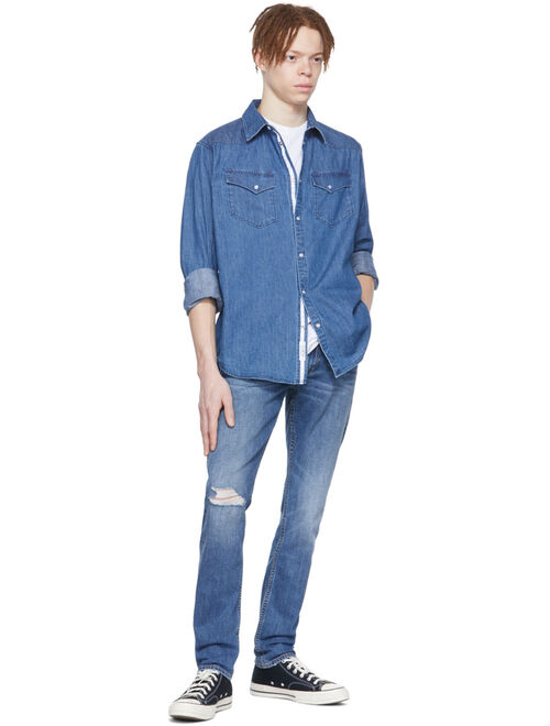 rag & bone Blue Cotton Shirt