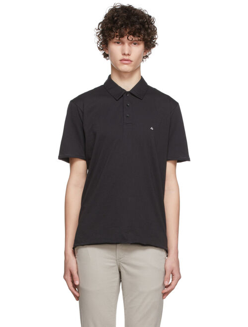 rag & bone Black Organic Cotton Polo