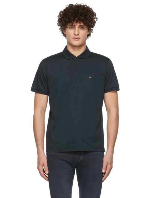 rag & bone Navy Interlock Polo