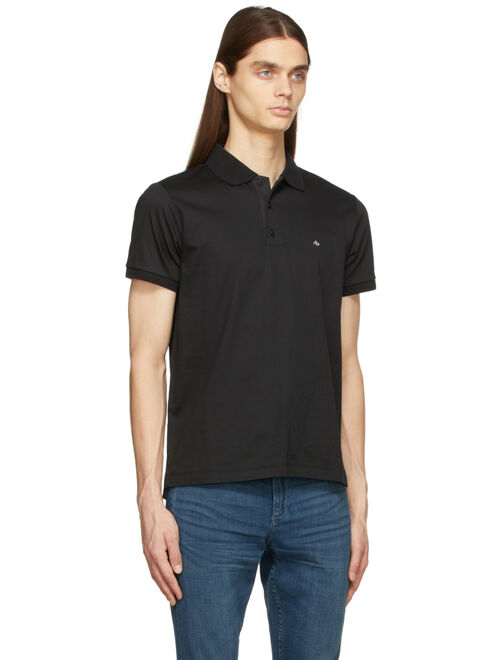 rag & bone Black Interlock Polo