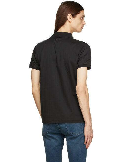 rag & bone Black Interlock Polo