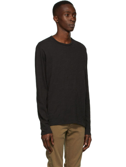 rag & bone Black Classic Long Sleeve T-Shirt