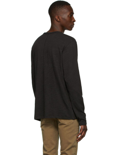 rag & bone Black Classic Long Sleeve T-Shirt