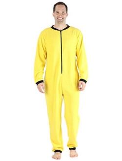 Sleepyheads Men's Fleece Non-Footed Solid Color Onesie Pajamas Jumpsuit