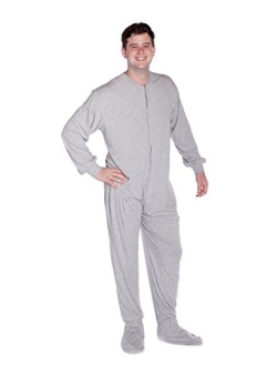 Big Feet Pajama Co. One Piece Cotton Knit Adult Men's & Women's Footed Onesie Pajama